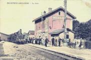 Arriv�e d'un train � Beaumetz-Rivi�re vers 1910